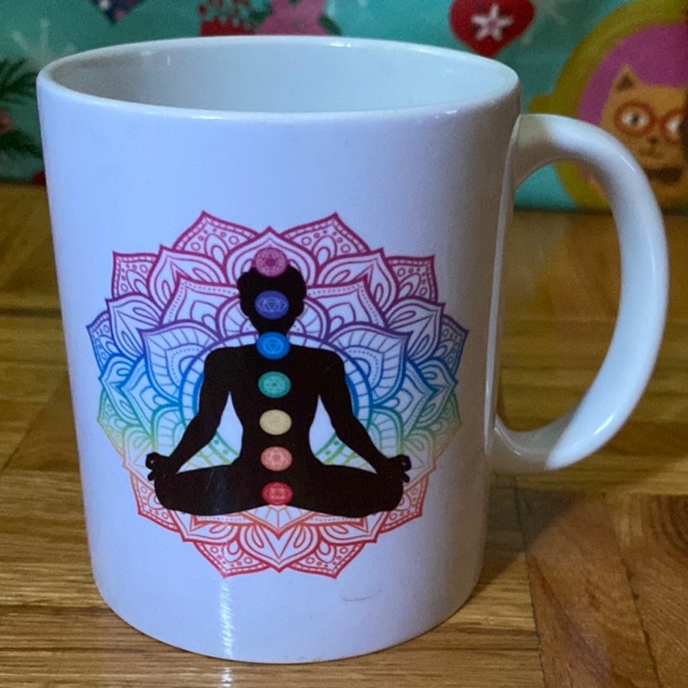Chakra Meditation and yoga Mug cup with Mandala Design